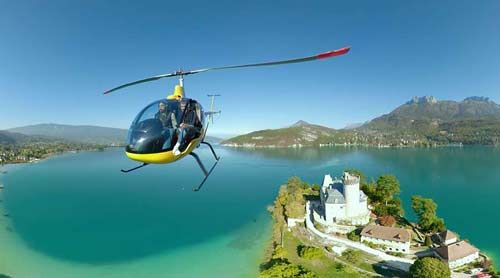 Vol hélicoptère lac Annecy