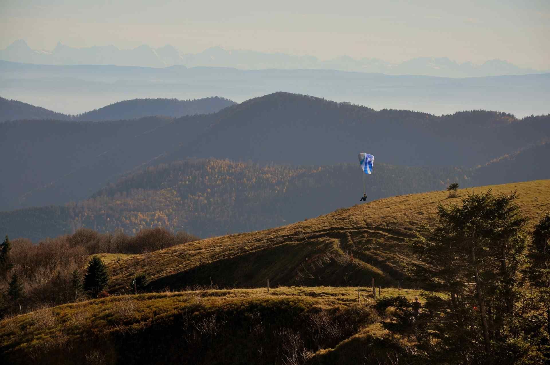 Parapentes dans les Vosges